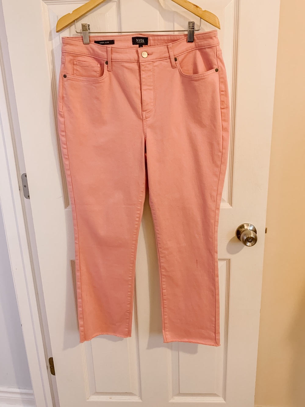 NYDJ Sheri slim Pink Straight-Leg Jeans - size 12